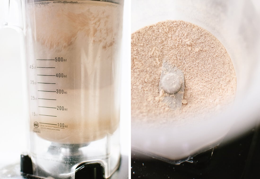 blending sugar in blender