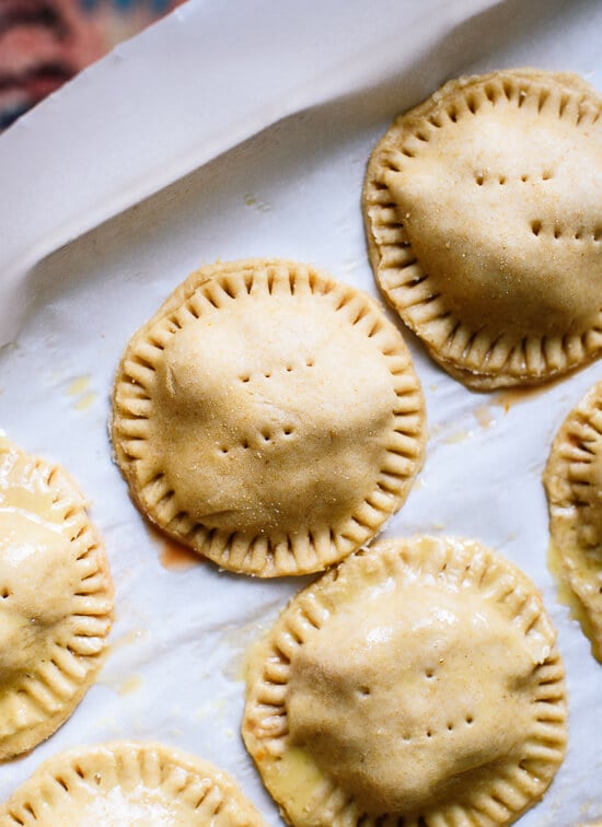 raspberry hand pies before baking