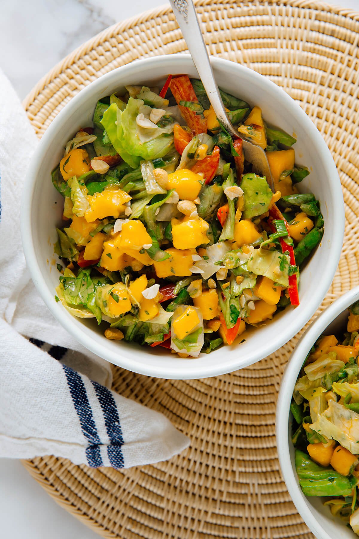 Mango Green Salad with Peanut Dressing