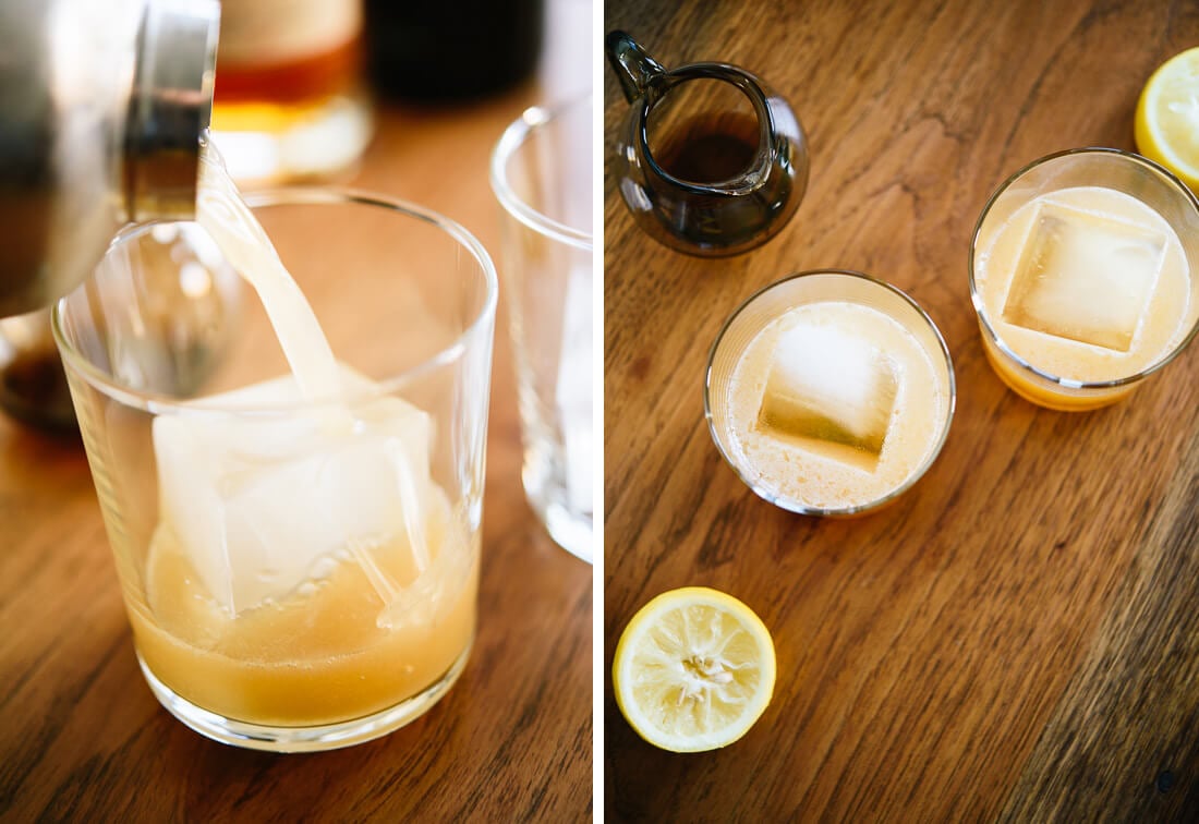 lemon, whiskey and maple syrup