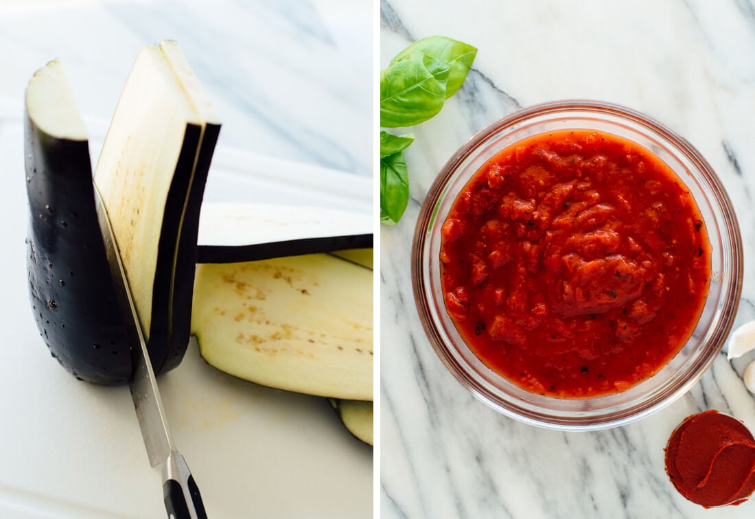 eggplant Parmesan ingredients