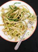 Cilantro-Pepita Pesto with Squash Ribbons and Fettuccine