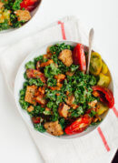 Heirloom BLT Kale Salad (with coconut bacon!)