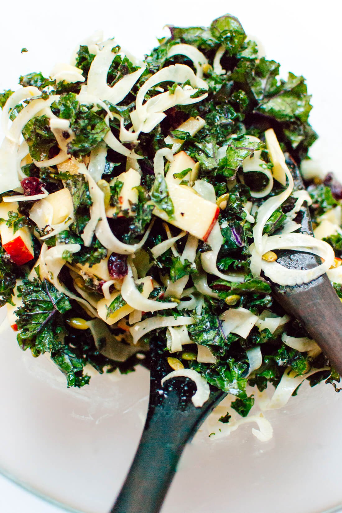 Fennel, apple and kale salad