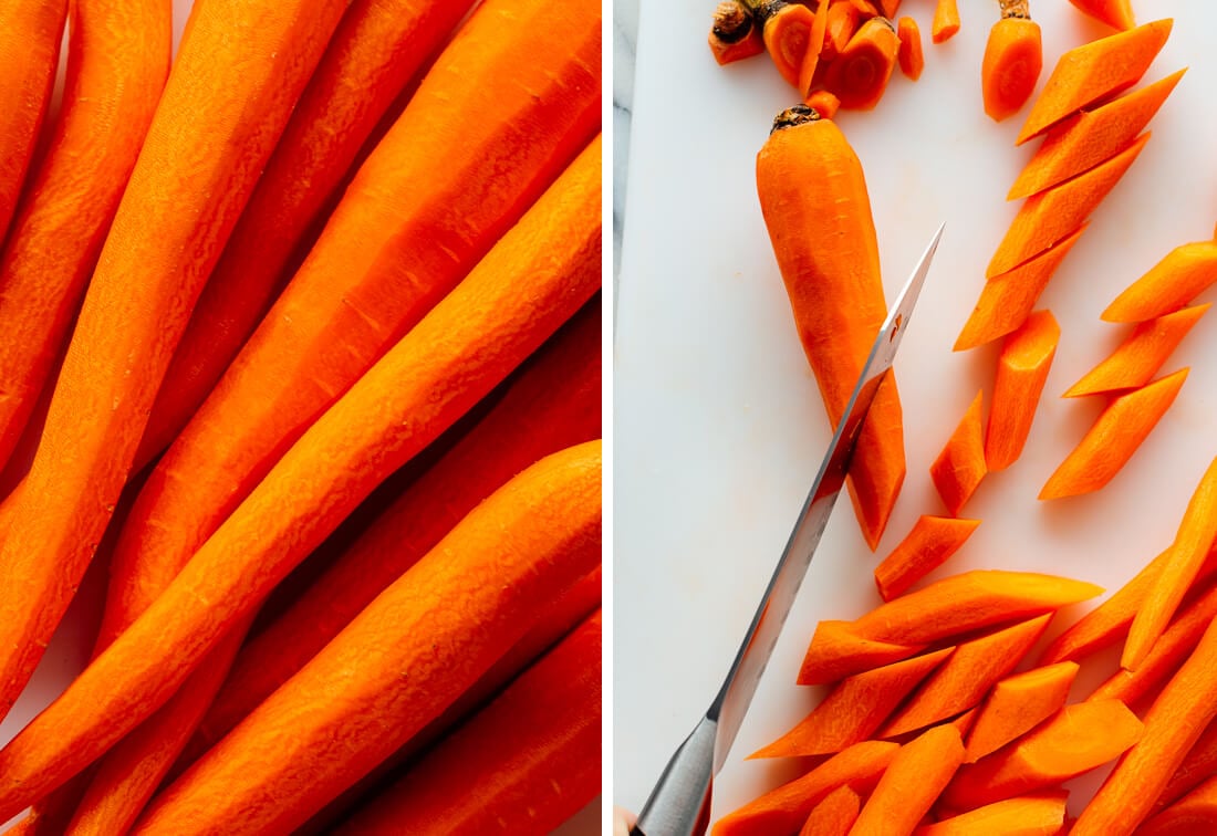 how to slice carrots