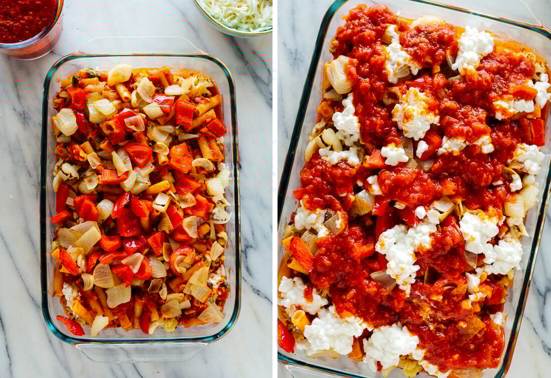 baked ziti assembly