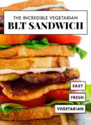 vegetarian BLT sandwich with halloumi cheese