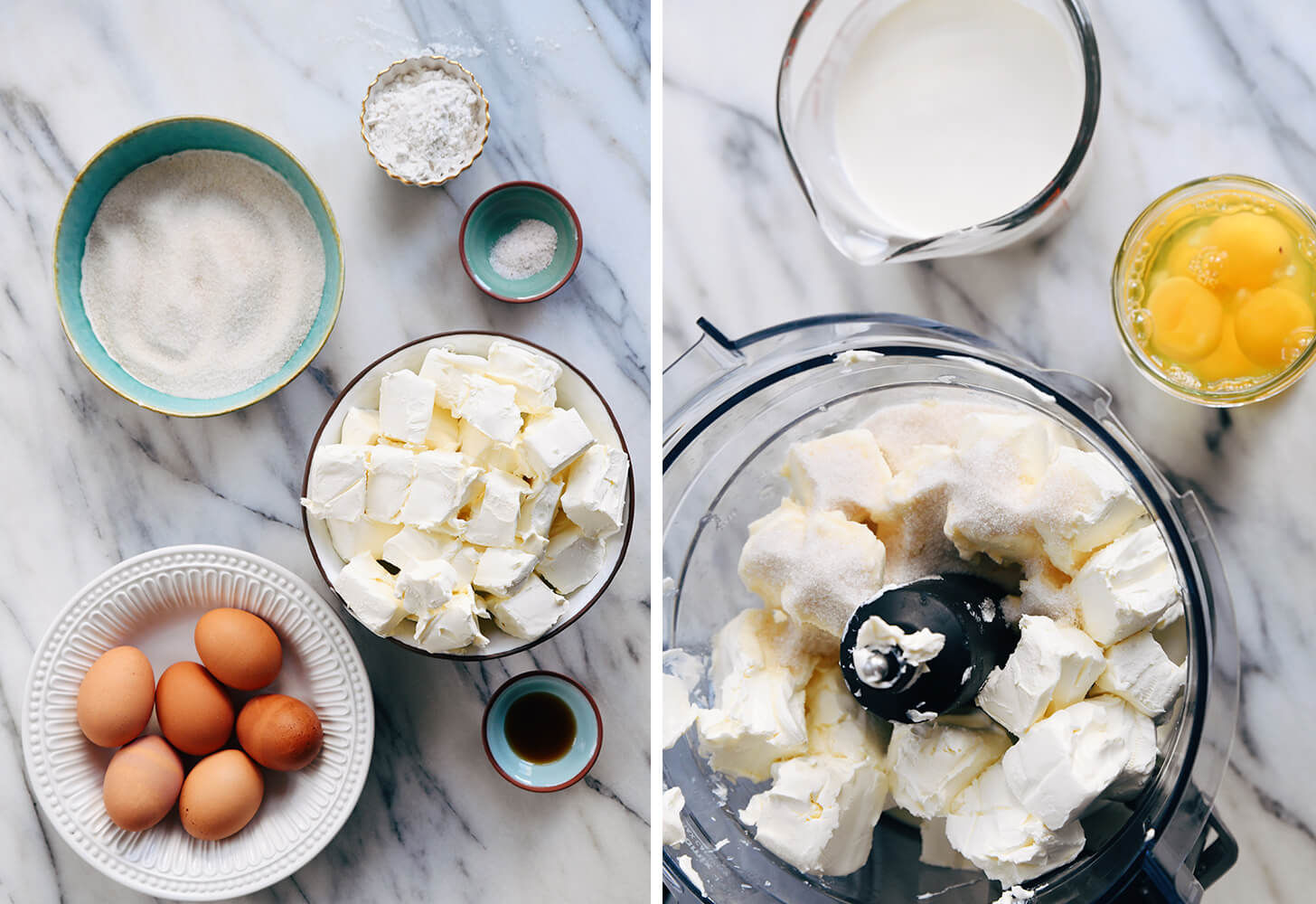 Basque cheesecake ingredients