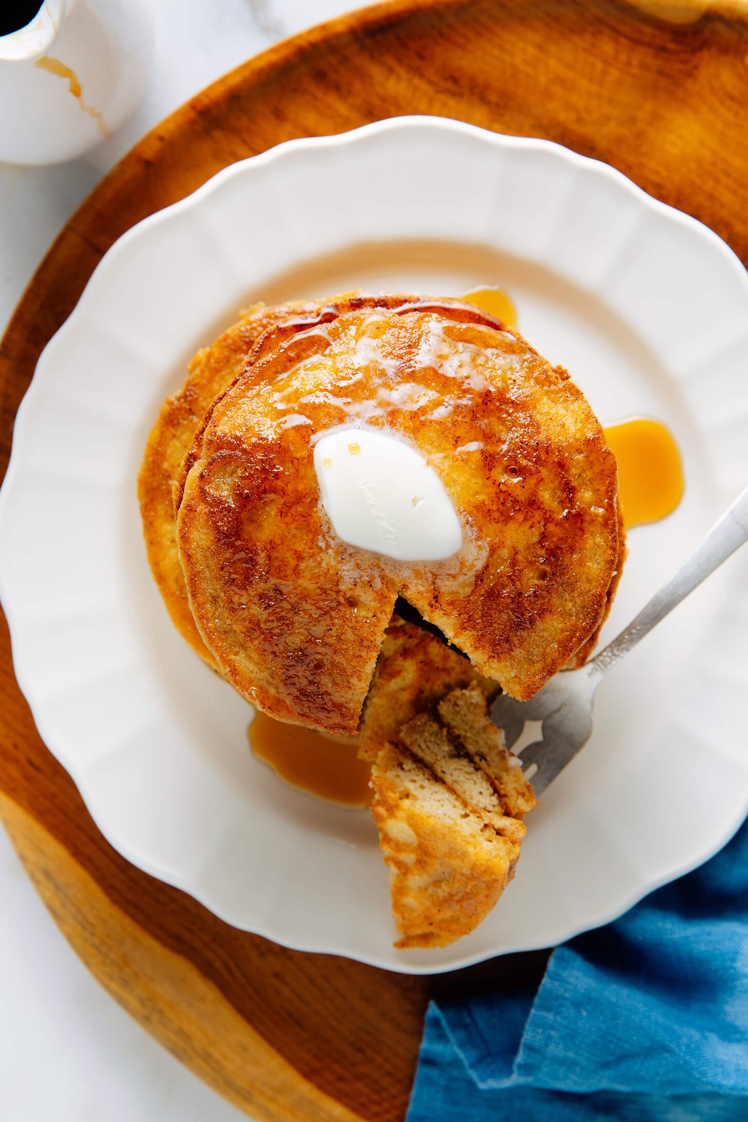 almond flour pancakes with butter on top