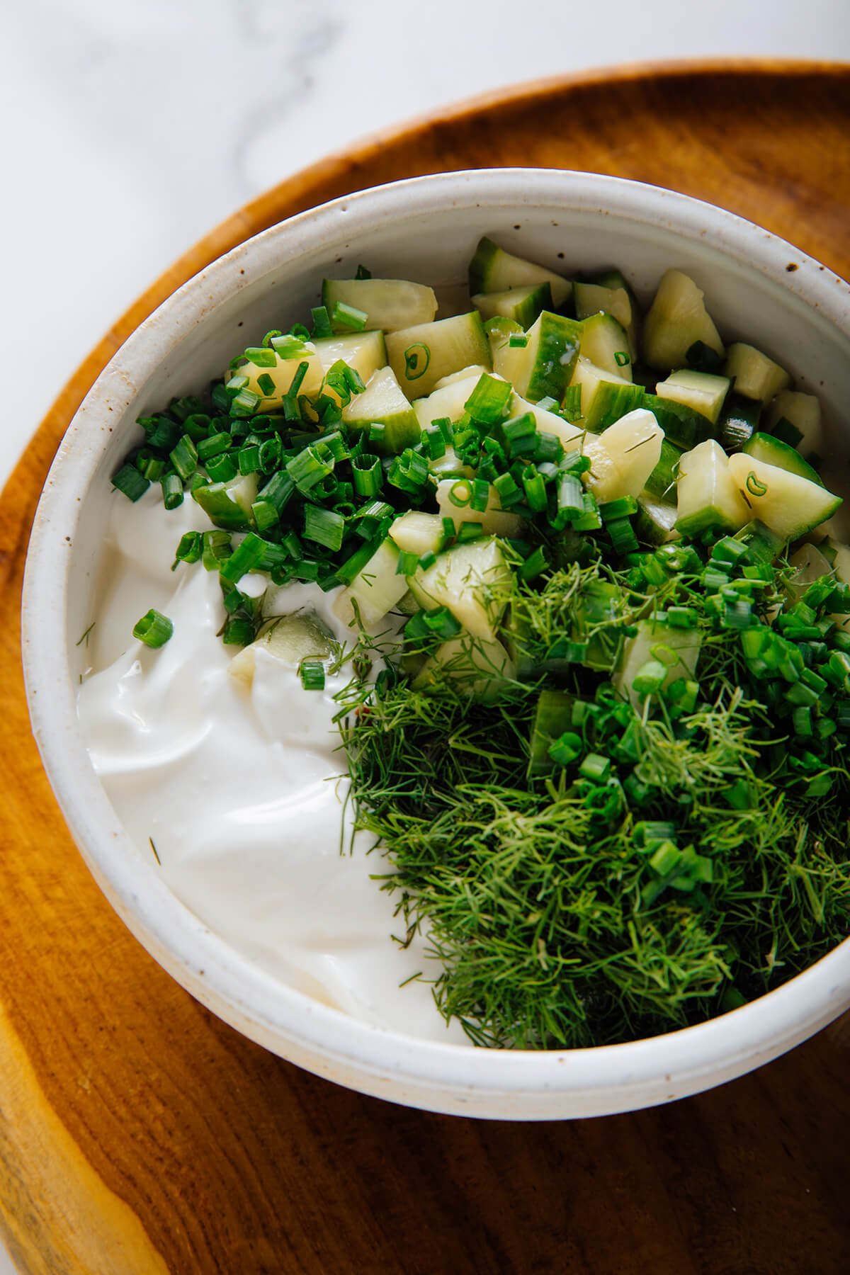 dill pickle dip before stirring