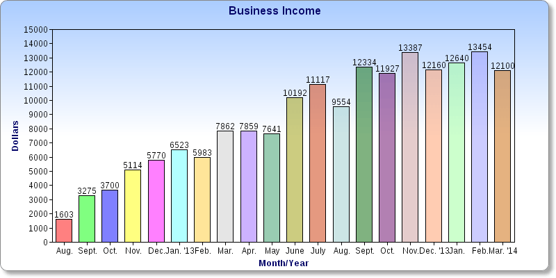 $12,100 in March Business Income $12,100 in March Business Income